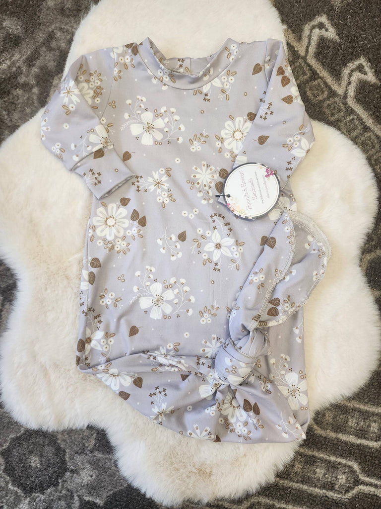 Light Gray Flower Gown