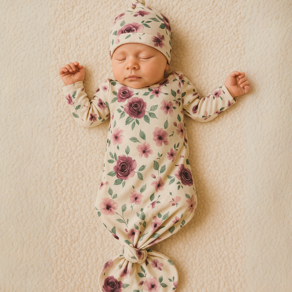 Purple Rose Gown & Hat