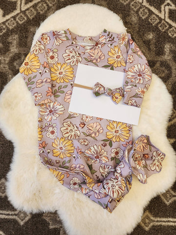 Sage and Floral Matching Set