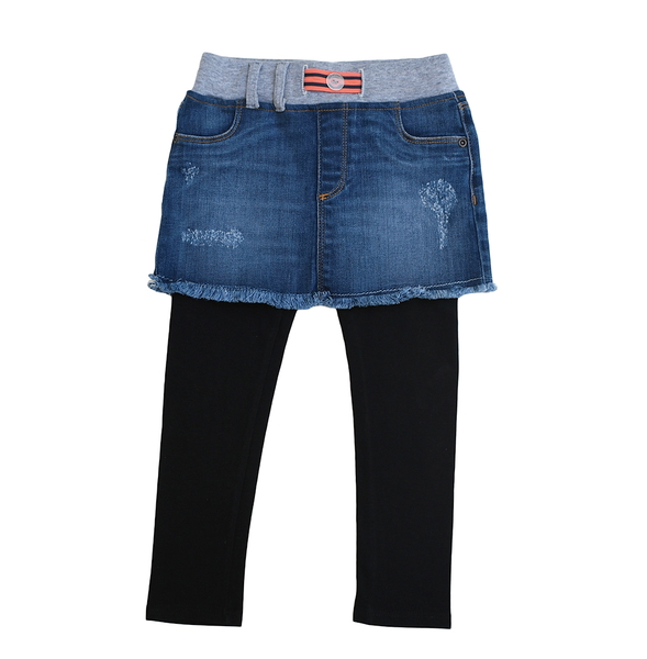 Distressed Dip American Made Girls Jean Skirt – American Adorn