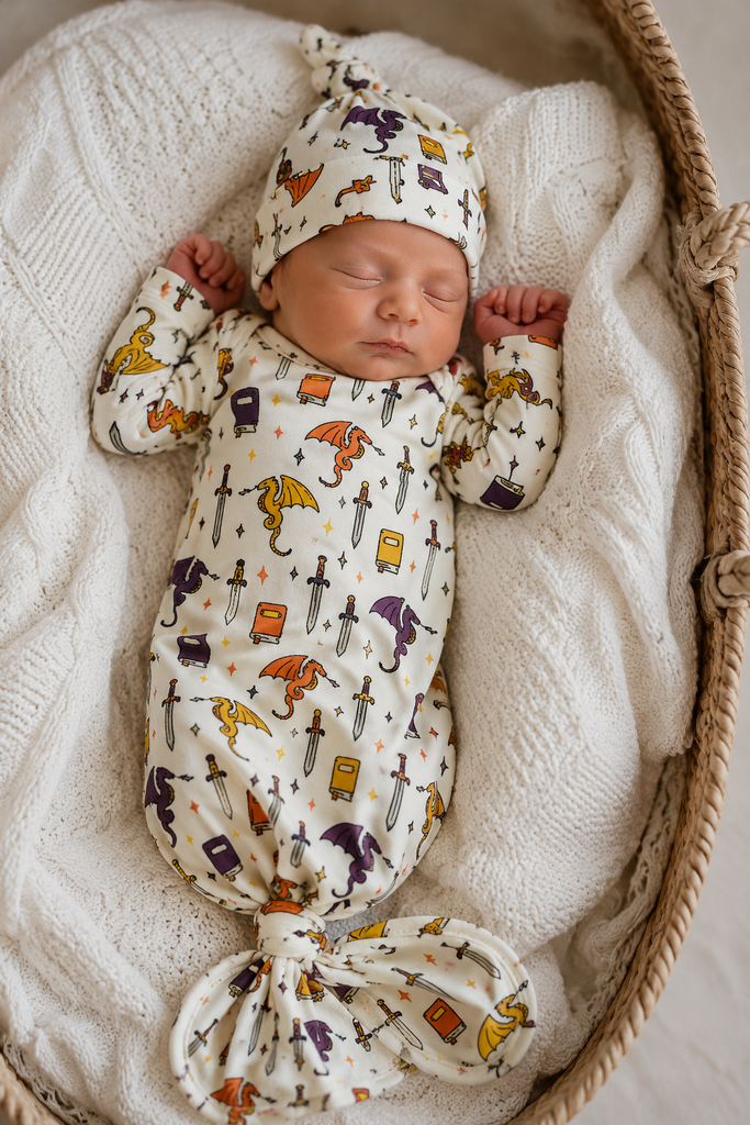Fantasy Newborn Gown & Hat