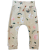 Beige Floral Pants