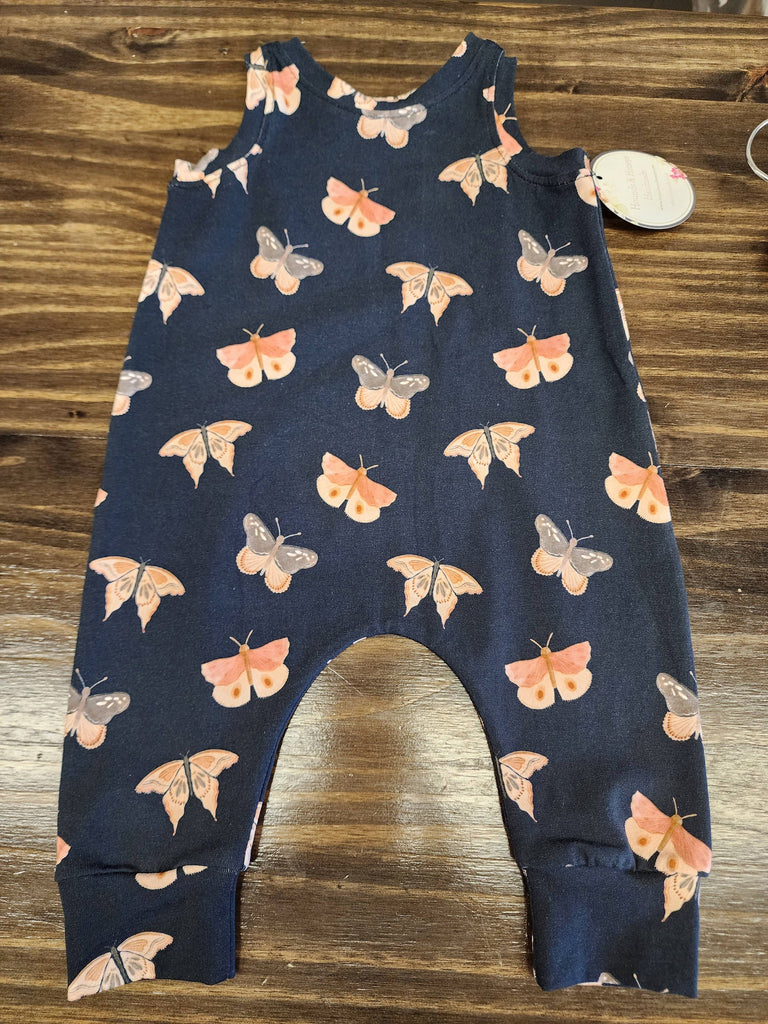 Navy Butterfly Romper