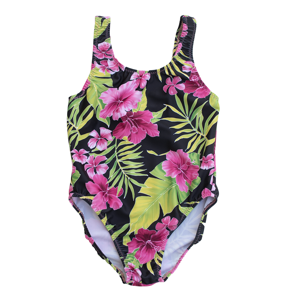 Hibiscus Swim Suit  American Made Kid's Swimwear – American Adorn