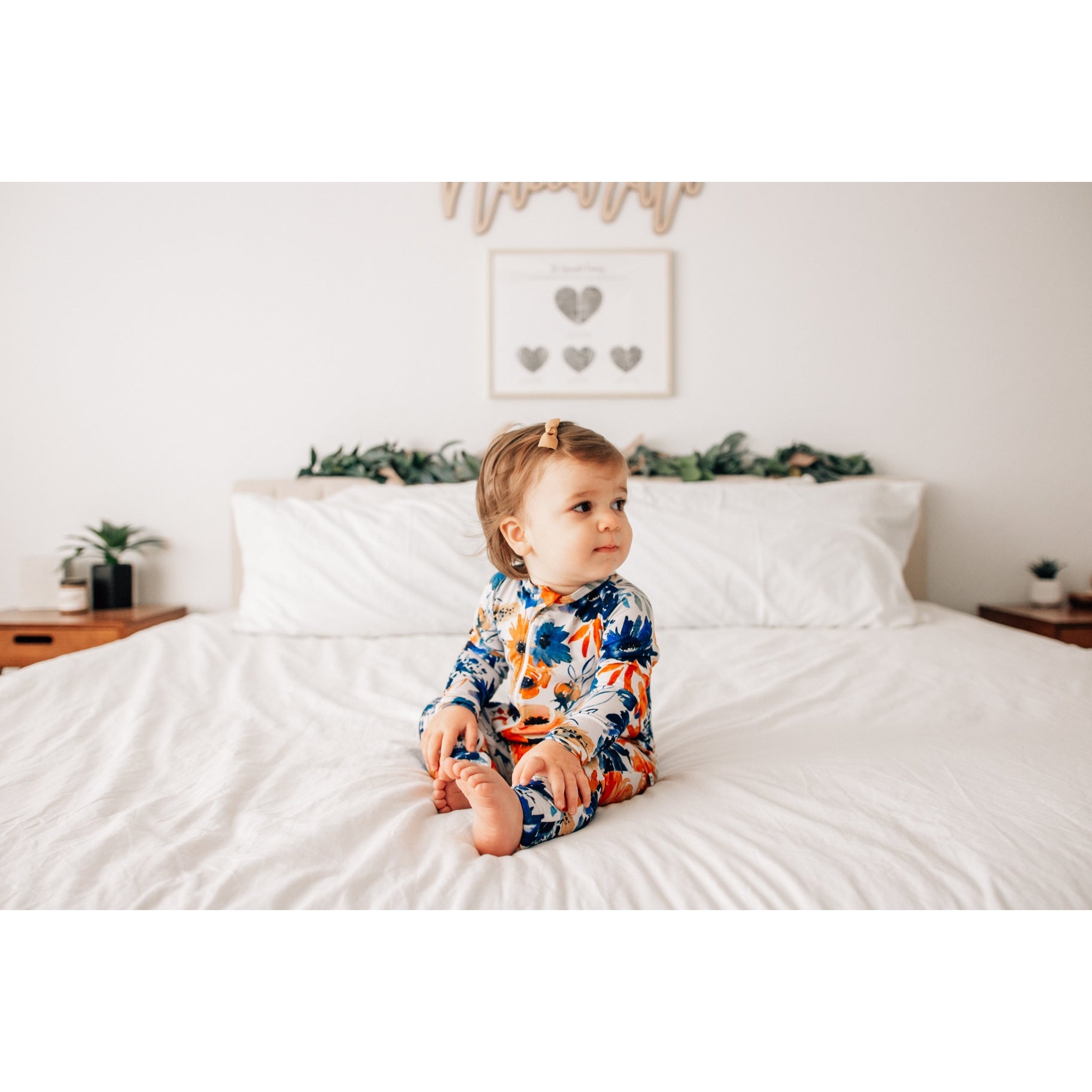 Navy Floral American Made Baby Clothes American Adorn